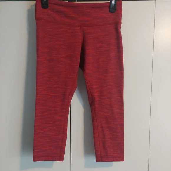 Lululemon Wunder Under cropped leggings in heathered Red Luon 6 - Picture 2 of 7
